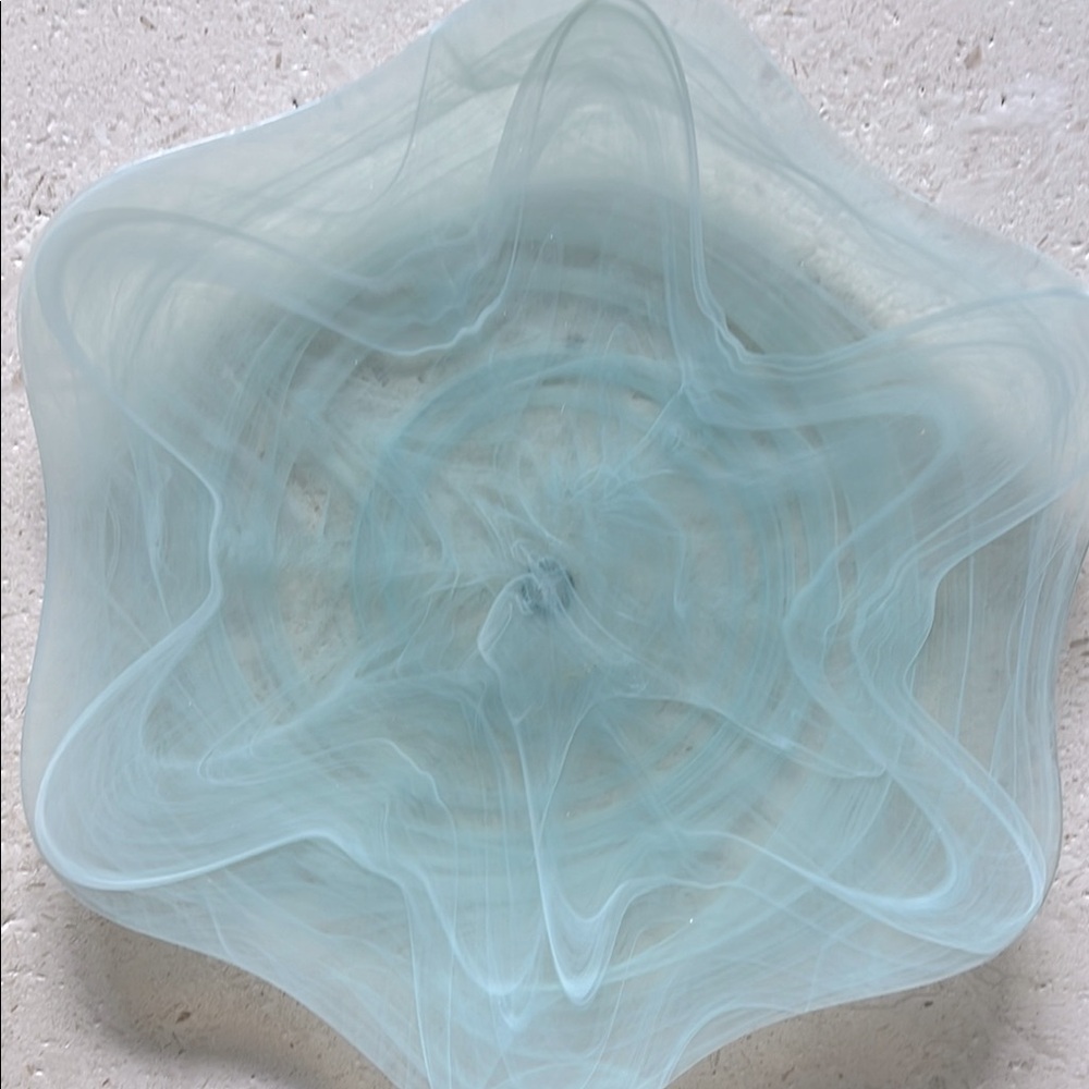 MURANO ITALY recycled glass XL platter plate